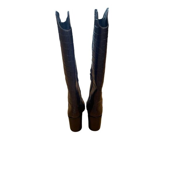 FRANCO SARTO Brown A-TICADA KNEE HIGH POINTED TOE HEELED BOOT, SIZE 9.5 - Picture 7 of 14